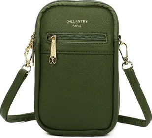 Portfel crossbody Gallantry z przegrodą na telefon komórkowy, portfel na smartfona, D. Zielony, z paskiem na ramię - Portfele - miniaturka - grafika 1