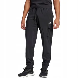 Spodnie męskie adidas Essentials Small Logo Cargo czarne JF3538 2XL - Dresy męskie - miniaturka - grafika 1