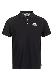 Koszulki męskie - Lonsdale Bruan męska koszulka polo, Black/silver, XL - grafika 1