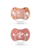 Smoczki uspokajające - Suavinex Smoczek fizjologiczny silikonowy Sx Pro Forest różowy 2szt 0-6m - miniaturka - grafika 1