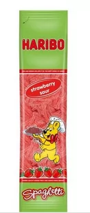 Haribo Spaghetti Fizz Truskawska kwaśne 200g - Żelki - miniaturka - grafika 1