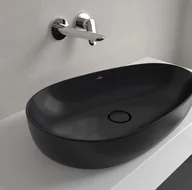 Umywalki - Villeroy & Boch Antao Umywalka nablatowa 65x40 cm czarny mat z powłoką CeramicPlus 4A7465R7 - miniaturka - grafika 1