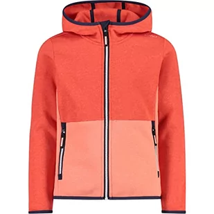 CMP - Kid G Jacket Fix Hood, Girl, Campari, 140 - Kurtki i płaszcze dla dziewczynek - miniaturka - grafika 1