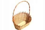Zestawy upominkowe - KOSZ prezentowy koszyk na kwiaty z wikliny DUŻY - miniaturka - grafika 1