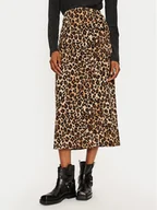 Spódnice - Vero Moda Spódnica midi Verena 10323868 Brązowy Regular Fit - miniaturka - grafika 1