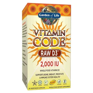 GARDEN OF LIFE Vitamin Code RAW D3 2000 IU 60 Kapsułek wegetariańskich - Witaminy i minerały - miniaturka - grafika 8