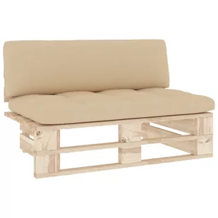 vidaXL Ogrodowa sofa środkowa z palet, impregnowane drewno sosnowe - Sofy ogrodowe - miniaturka - grafika 1