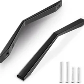 Zawiasy, okucia i inne akcesoria - 10 szt. uchwytów do drzwi kuchennych 128 mm, czarny, aluminiowy, do dekoracji mebli kuchennych, ze śrubami (25 mm i 35 mm) - miniaturka - grafika 1