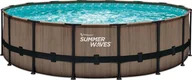 Zabawki i gry sportowe - Bestway Summer Waves Elitarny basen z ramkami Okrągły basen naziemny Kompletny zestaw Herbata wygląda na brązową 549x132 cm - miniaturka - grafika 1