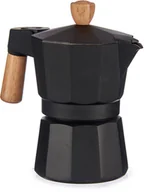 Zaparzacze i kawiarki - Kawiarka aluminiowa z drewnianym uchwytem - miniaturka - grafika 1