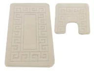 Dywaniki łazienkowe - Beżowy komplet dywaników łazienkowych G2-A72 - miniaturka - grafika 1