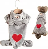 Ubranka dla psów - Korbi UBRANKO PSA KOTA MIŚ MISIU PLUSZ ZIMA SZARE L - miniaturka - grafika 1