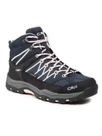 Buty trekkingowe damskie - CMP Trekkingi Kids Rigel Mid Treking Shoe Wp 3Q12944J Granatowy - miniaturka - grafika 1