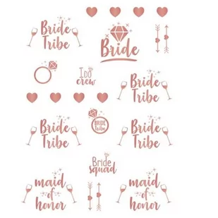 Tatuaże Bride To Be Różowe Złoto - Zabawki kreatywne - miniaturka - grafika 1