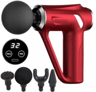 Masażery - Pistolet do masażu pleców ciała nóg masażer mocny massage gun 4 końcówki - miniaturka - grafika 1
