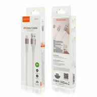 Kable USB - Kabel VIDVIE CB4038 USB/Micro 3A, 1m biały - miniaturka - grafika 1