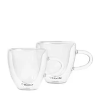 Filiżanki - Zestaw szklanek z podwójną ścianką i uchem HOMLA CEMBRA HEARTS 150 ml - 2 szt. - miniaturka - grafika 1