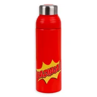 Shakery i bidony sportowe - Teoria wielkiego podrywu, Butelka Termiczna, Bazinga, Czerwony, 500 ml - miniaturka - grafika 1