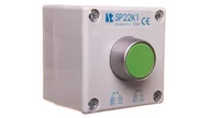 Inne akcesoria elektryczne - Spamel Spółdzielnia Inwalidów Kaseta sterownicza SP22K1/01-1 przycisk kryty zielony - miniaturka - grafika 1