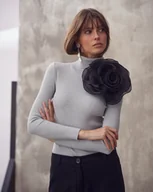 Swetry damskie - Sweter Rif Szary - miniaturka - grafika 1