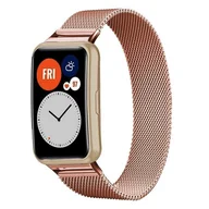 Akcesoria do smartwatchy - Opaska Pasek Bransoleta Milaneseband Huawei Watch Fit Różowa - miniaturka - grafika 1
