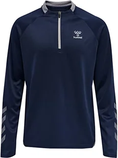 hummel Men's hmlGG12 Action Half Zip Sweat Sweat Sweat, granatowy/stop metali, L - Koszulki i topy damskie - miniaturka - grafika 1