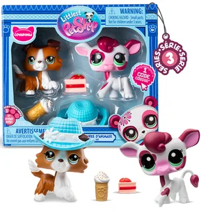 Littlest Pet Shop 3 seria 2-pak Krowa #150 i Collie #151 00625 00623 - Figurki dla dzieci - miniaturka - grafika 1