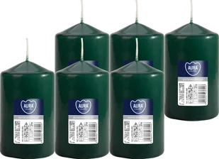 Świeca walec BISPOL Aura 30H 10CM SW60/100 BUTELKOWA ZIELEŃ 6szt. - Świece - miniaturka - grafika 1