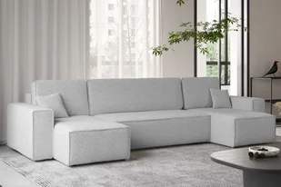 Sofa w kształcie U Best narożnik tkanina Abriamo jasnoszary - Narożniki - miniaturka - grafika 1
