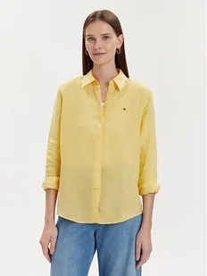 Tommy Hilfiger Koszula WW0WW42037 Żółty Relaxed Fit - Koszule damskie - miniaturka - grafika 1