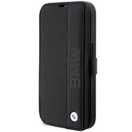 Etui i futerały do telefonów - Etui BMW BMBKP14L22RDPK iPhone 14 Pro 6,1&quot; czarny/black bookcase Leather Textured&amp;Stripe - miniaturka - grafika 1