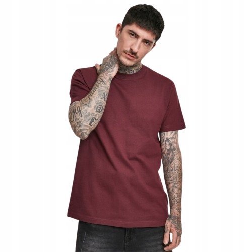 URBAN CLASSIC T-SHIRT BORDOWY KLASYCZNY BAWEŁNIANY M J5E