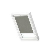 Rolety - Roleta zaciemniająca do okna dachowego 78x140 cm khaki z białą ramą Velux - miniaturka - grafika 1