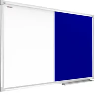 Tablice i flipcharty - Allboards Tablica COMBI suchościeralna magnetyczna filcowa 90x60 cm niebieska rama aluminiowa CO96FN - miniaturka - grafika 1