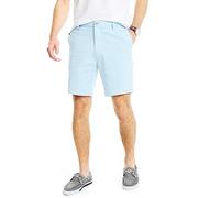 Spodenki damskie - Nautica Męskie szorty Classic Fit Flat Front Stretch Solid Chino Deck Lssige, Noon Blue, 38W - miniaturka - grafika 1