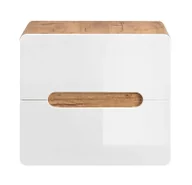 Szafki łazienkowe - Szafka pod umywalkę nablatową biały połysk A0-R07 - miniaturka - grafika 1