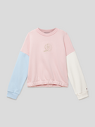 Bluzy dla dziewczynek - Bluza z wyhaftowanym logo model ‘Icon’ - miniaturka - grafika 1