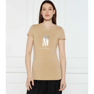 Armani Exchange T-shirt Slim Fit - Koszulki i topy damskie - miniaturka - grafika 1