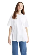 Koszulki i topy damskie - DeFacto T-shirt damski, biały, XS - miniaturka - grafika 1
