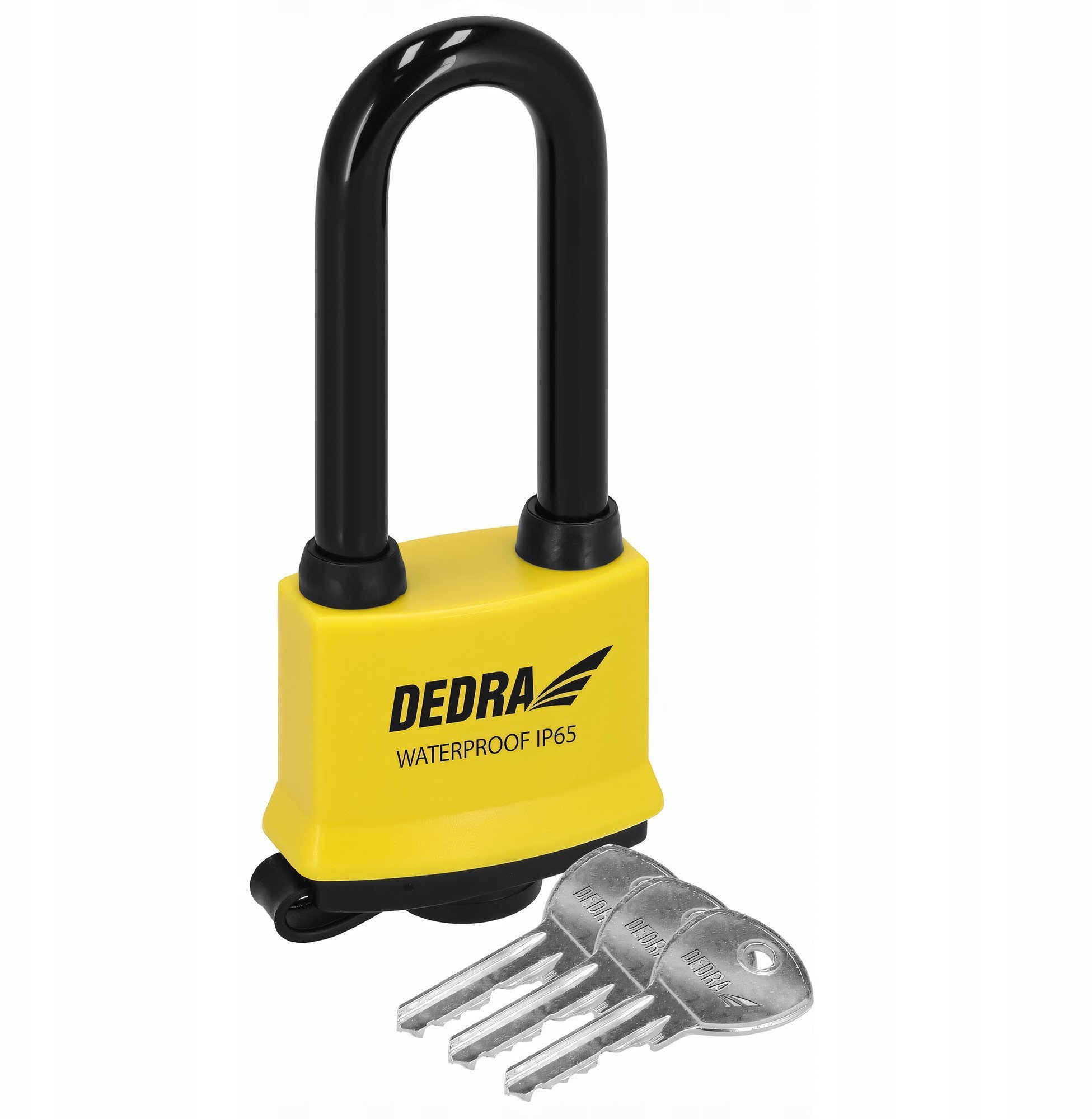 DEDRA Kłódka wodoodporna w osłonie 45mm z długim jarzmem
