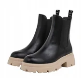 Botki damskie - Pepe Jeans Lol Chelsea Damskie Buty Czarne Sztyblety Za Kostkę 41 Awe - miniaturka - grafika 1