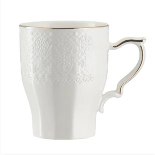 Kubek porcelanowy 300 ml RENZO ze złotem - Kubki - miniaturka - grafika 1
