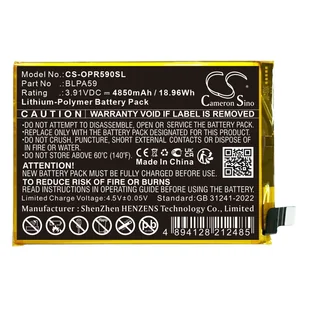 OPPO Reno12 / BLPA59 4450mAh 17.40Wh Li-Polymer 3.91V (Cameron Sino) - Baterie do telefonów - miniaturka - grafika 1