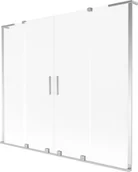 Parawany nawannowe - Mexen Velar L Duo parawan nawannowy 2-skrzydłowy rozsuwany 170 x 150 cm, szron, chrom - 896-170-003-32-01 - miniaturka - grafika 1