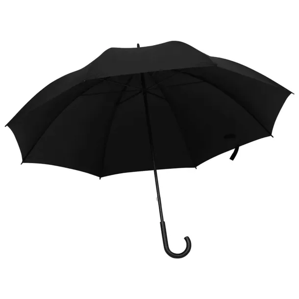 Czarna parasolka z haczykowatym uchwytem, 102 cm, średnica 130 cm