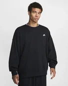 Bluzy męskie - Nike Club Fleece Męska oversize bluza HJ1819-010 CZARNA L - miniaturka - grafika 1