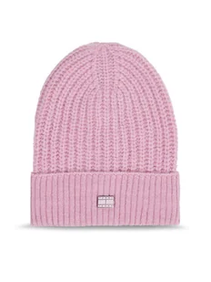 Tommy Jeans Czapka Tjw Cosy Knit Beanie AW0AW15462 Różowy - Czapki damskie - miniaturka - grafika 1
