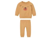 Komplety dla niemowląt - lupilu® Dres niemowlęcy z bawełną organiczną, 2-częściowy (50/56, Beżowy) - miniaturka - grafika 1