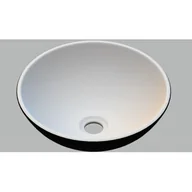 Umywalki - Invena Tinos umywalka 39,5 cm nablatowa okrągła czarny/biały CE-43-041 - miniaturka - grafika 1