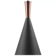 Lampy sufitowe - Shumee Lampa wisząca Shumee Lampa wisząca metalowa czarno-miedziana TAGUS 76683 - miniaturka - grafika 1
